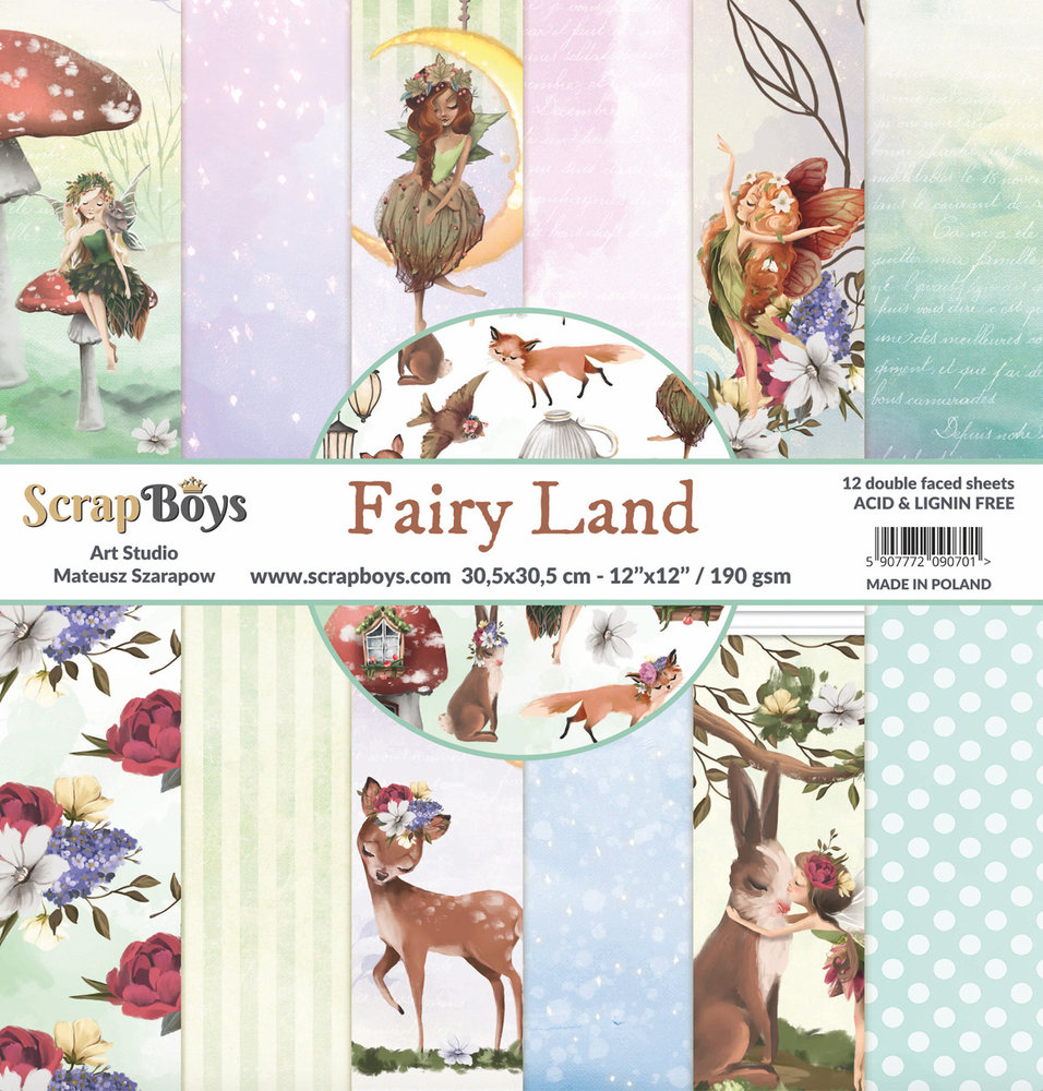 ScrapBoys Fairy Land 12x12 Inch Paper Pack (FALA-08) (DISCONTINUED) ScrapBoys Fairy Land 12x12 Inch Paper Pack (FALA-08) (DISCONTINUED)