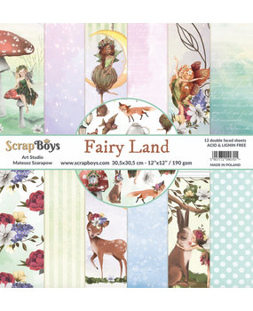 ScrapBoys Fairy Land 12x12 Inch Paper Pack (FALA-08) (DISCONTINUED)