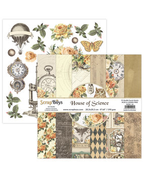 ScrapBoys House Of Science 8x8 Inch Paper Pad (HOSC-10) (DISCONTINUED)