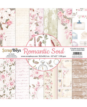 ScrapBoys Romantic Soul 12x12 Inch Paper Pack (ROSO-08) (DISCONTINUED)