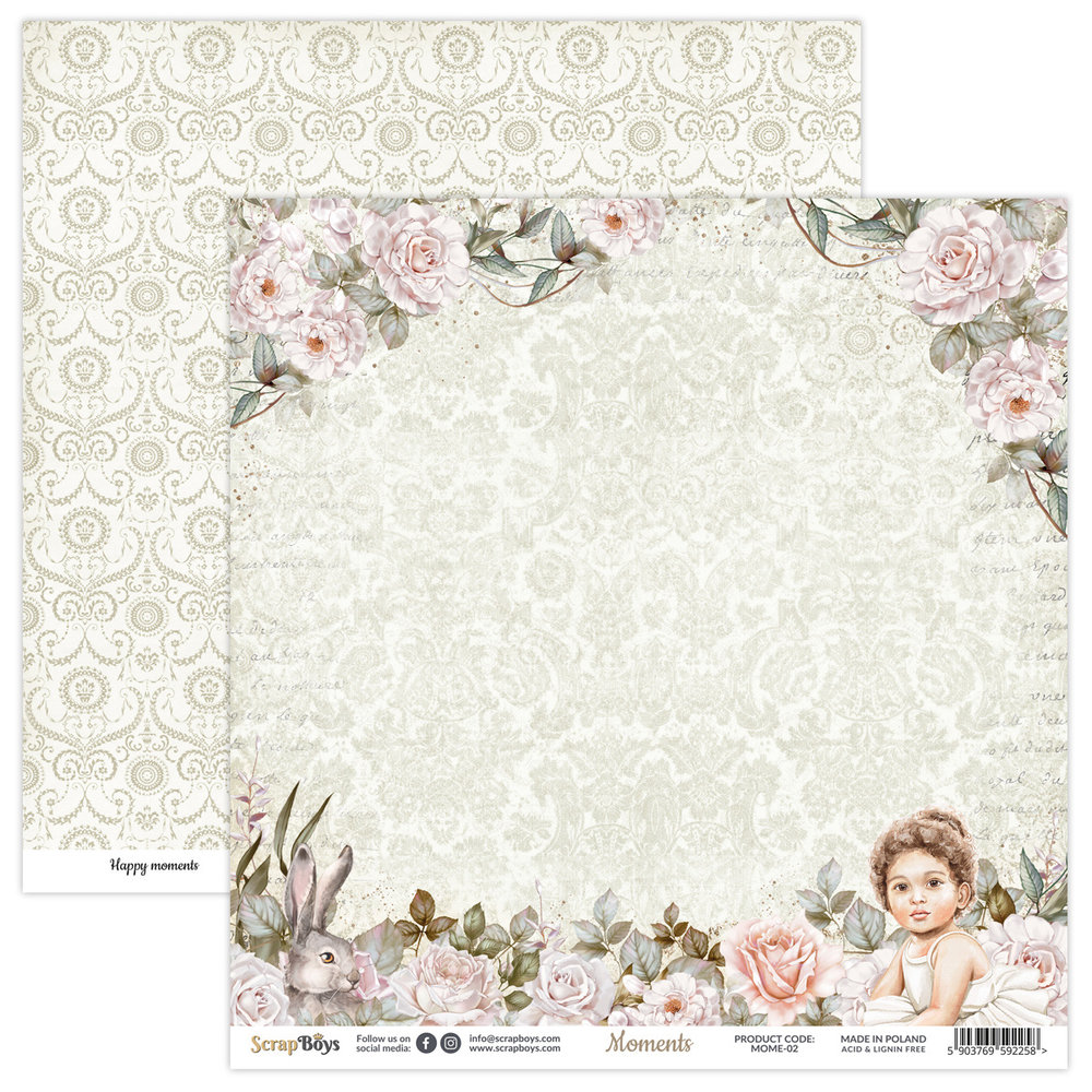 ScrapBoys Moments 6x6 Inch Paper Pad (MOME-09) (OUTLET)