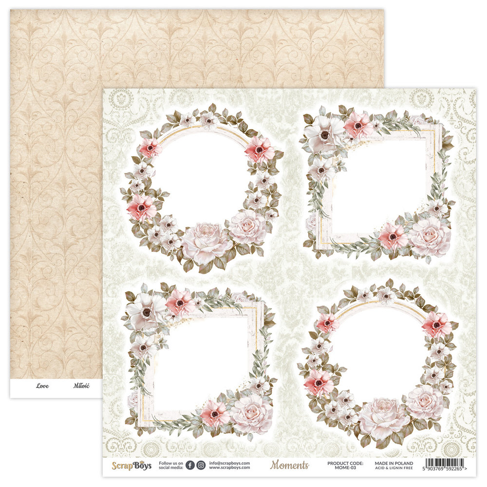 ScrapBoys Moments 6x6 Inch Paper Pad (MOME-09) (OUTLET)