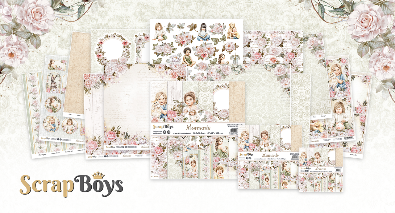 ScrapBoys Moments 12x12 Inch Paper Pack (MOME-08) (OUTLET)