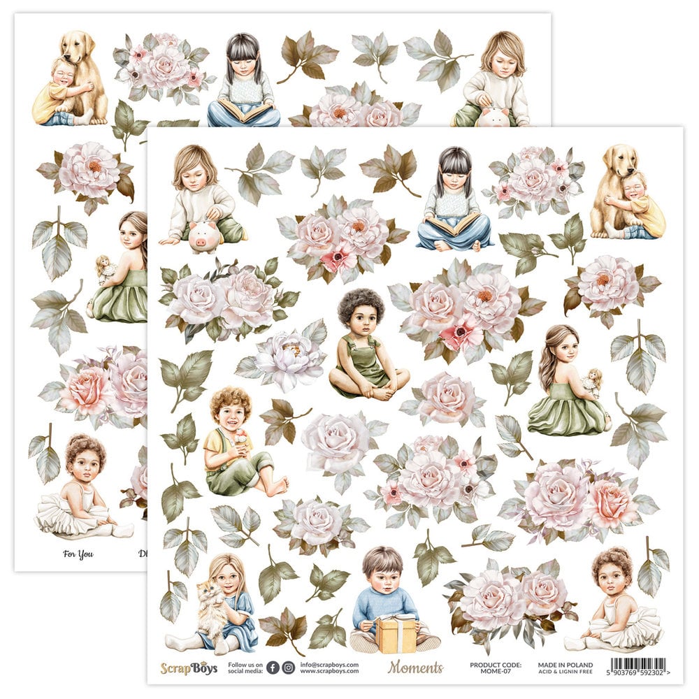 ScrapBoys Moments 12x12 Inch Paper Pack (MOME-08) (OUTLET)