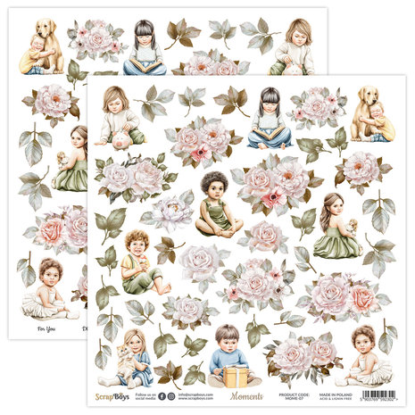 ScrapBoys Moments 12x12 Inch Paper Pack (MOME-08) (OUTLET)