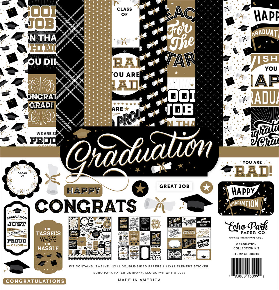 Echo Park Graduation 12x12 Inch Collection Kit (GR298016) (DISCONTINUED) Echo Park Graduation 12x12 Inch Collection Kit (GR298016) (DISCONTINUED)