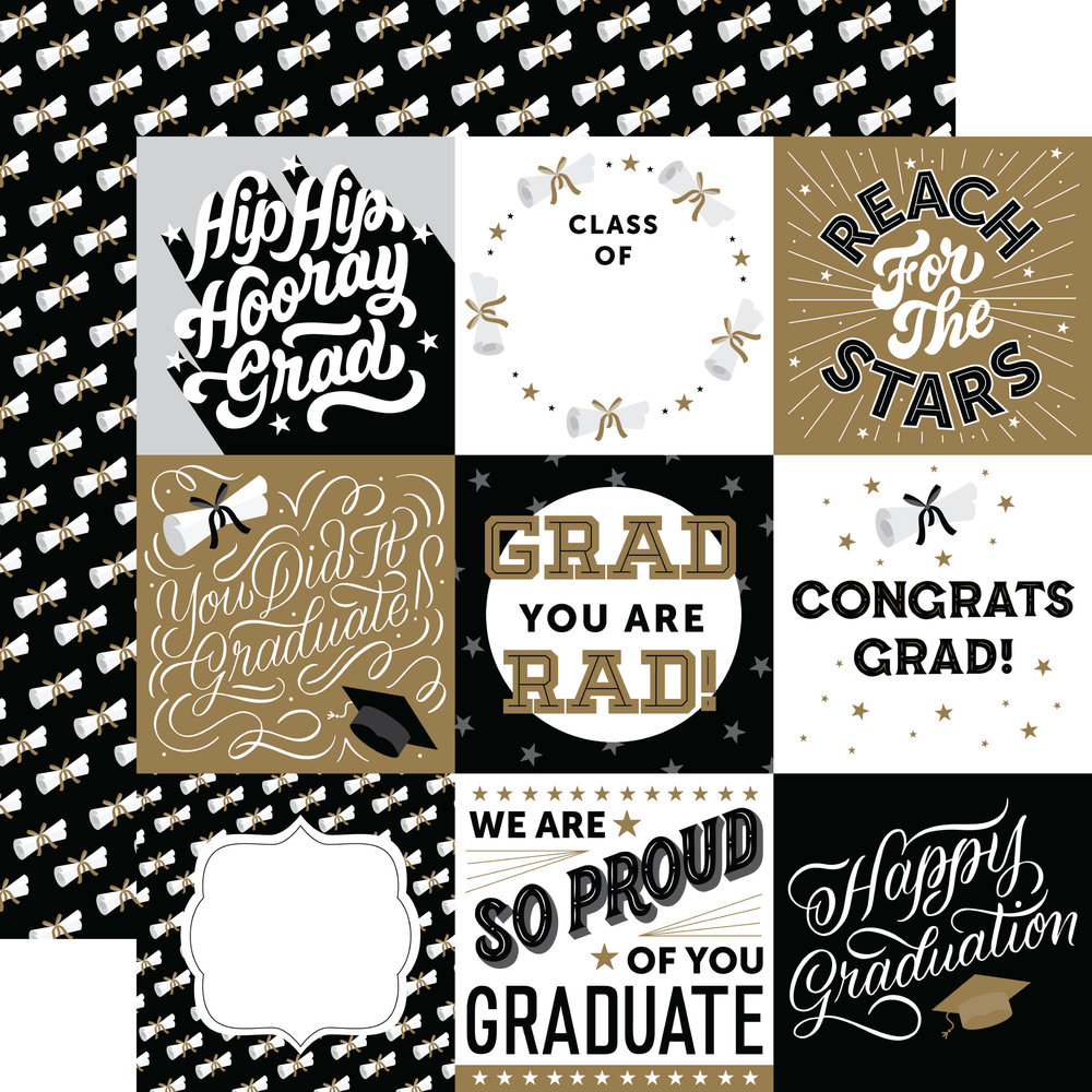Echo Park Graduation 6x6 Inch Paper Pad (GR298023) (OUTLET)