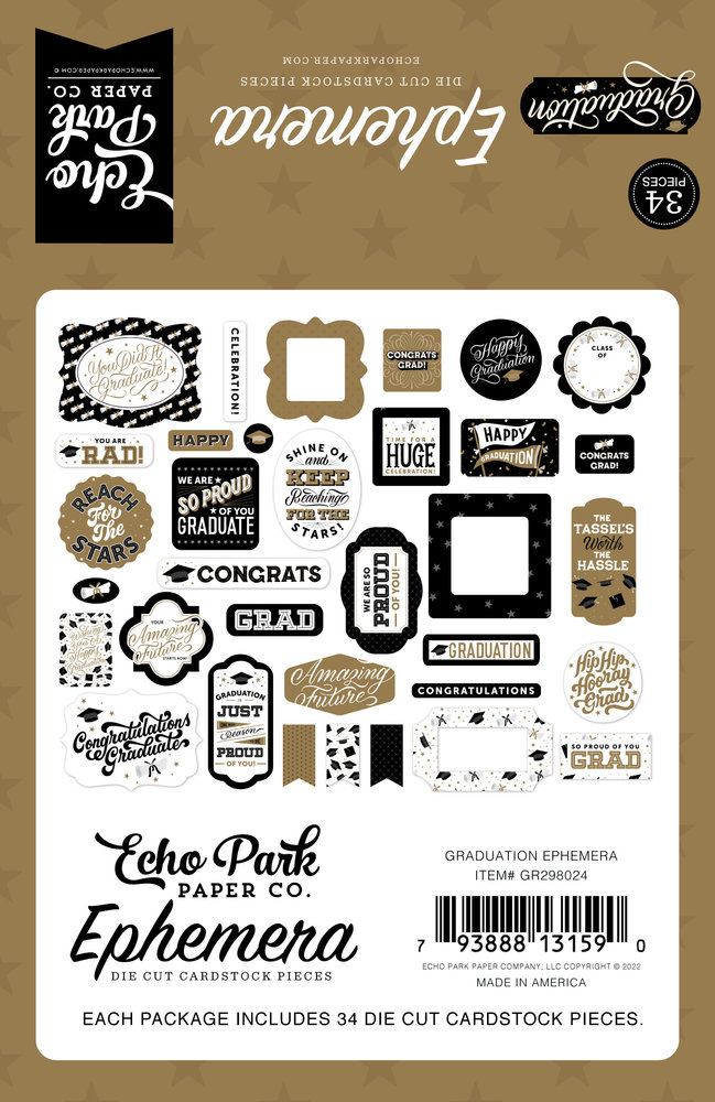 Echo Park Graduation Ephemera (GR298024) (DISCONTINUED)