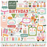 Echo Park A Birthday Wish Girl 12x12 Inch Element Sticker (BWG296014) (DISCONTINUED)