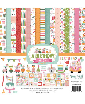 Echo Park A Birthday Wish Girl 12x12 Inch Collection Kit (BWG296016) (DISCONTINUED)