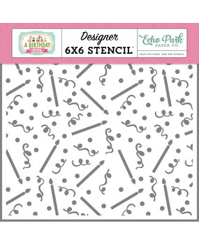 Echo Park Candles And Confetti Designer Stencil (BWG296033) (DISCONTINUED)