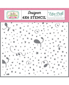 Echo Park Ribbon And Glitter Designer Stencil (BWG296034) (DISCONTINUED) Echo Park Ribbon And Glitter Designer Stencil (BWG296034) (DISCONTINUED)