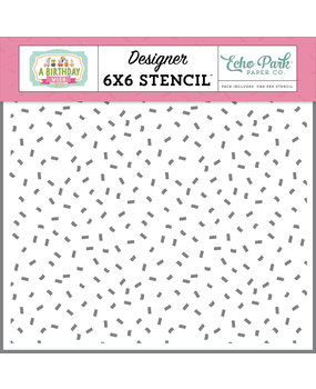 Echo Park Confetti Explosion Designer Stencil (BWG296035) (DISCONTINUED)