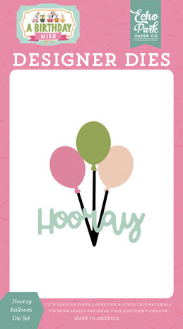 Echo Park Hooray Balloons Designer Dies (BWG296040) (DISCONTINUED) Echo Park Hooray Balloons Designer Dies (BWG296040) (DISCONTINUED)
