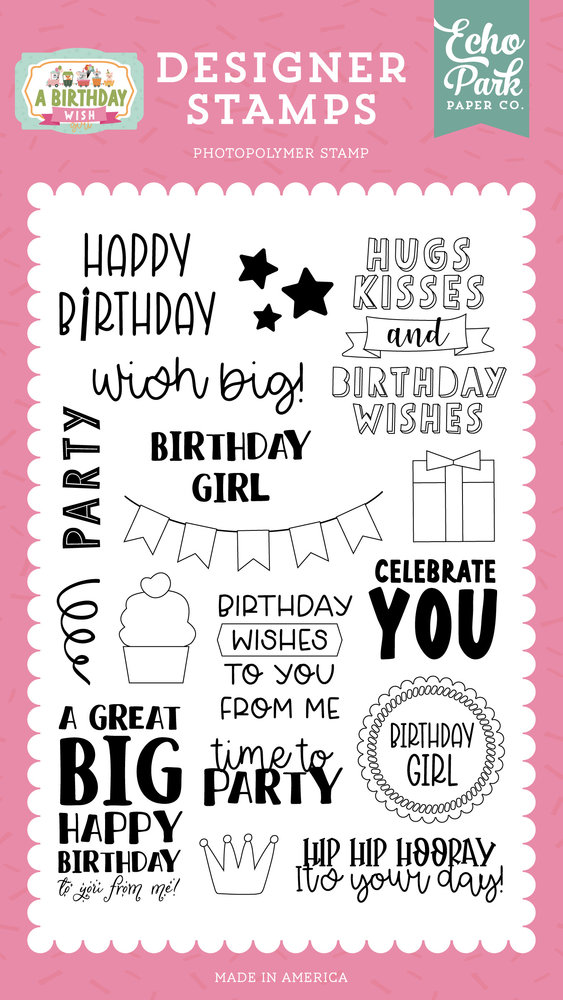 Echo Park Wish Big Designer Stamps (BWG296044) (DISCONTINUED)