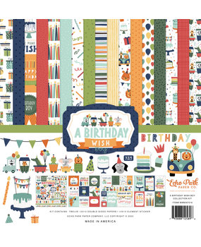 Echo Park A Birthday Wish Boy 12x12 Inch Collection Kit (BWB297016) (DISCONTINUED)