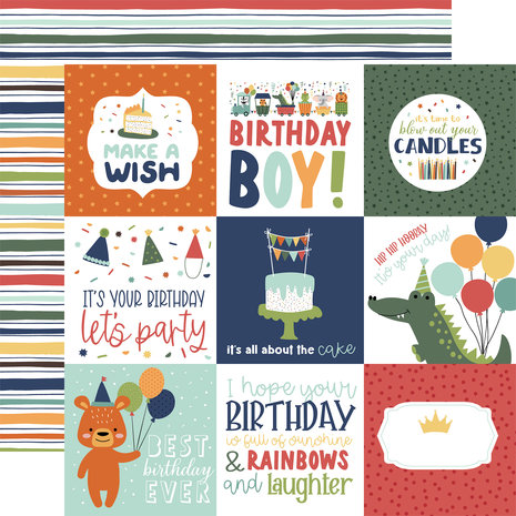 Echo Park A Birthday Wish Boy 12x12 Inch Collection Kit (BWB297016) (DISCONTINUED) Echo Park A Birthday Wish Boy 12x12 Inch Collection Kit (BWB297016) (DISCONTINUED)