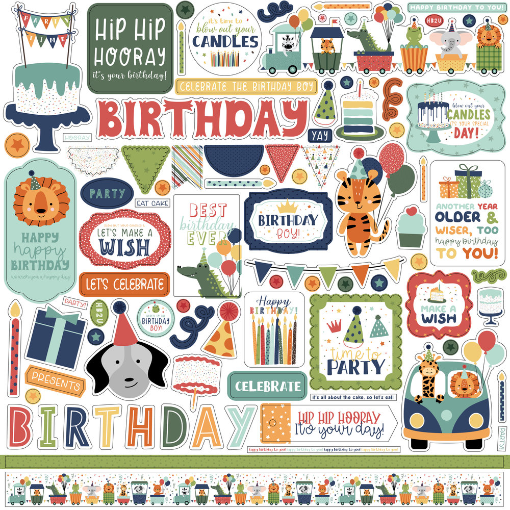Echo Park A Birthday Wish Boy 12x12 Inch Collection Kit (BWB297016) (DISCONTINUED) Echo Park A Birthday Wish Boy 12x12 Inch Collection Kit (BWB297016) (DISCONTINUED)