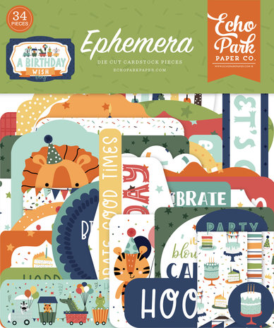 Echo Park A Birthday Wish Boy Ephemera (BWB297024) (OUTLET)