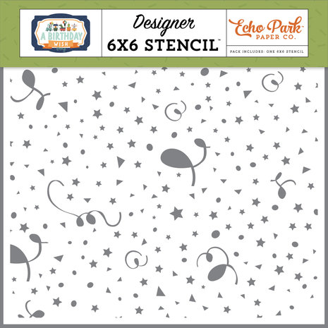 Echo Park Mixed Confetti Designer Stencil (BWB297034) (DISCONTINUED)