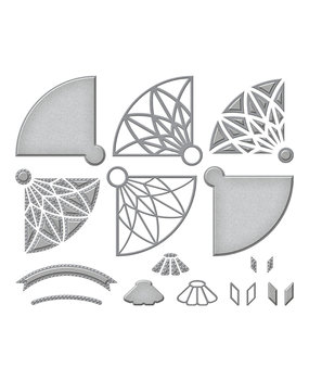 Spellbinders Quilted Stained Glass Window Etched Dies (S5-543) (OUTLET)