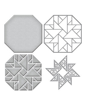 Spellbinders Layered Windmill Etched Dies (S5-545) (OUTLET)