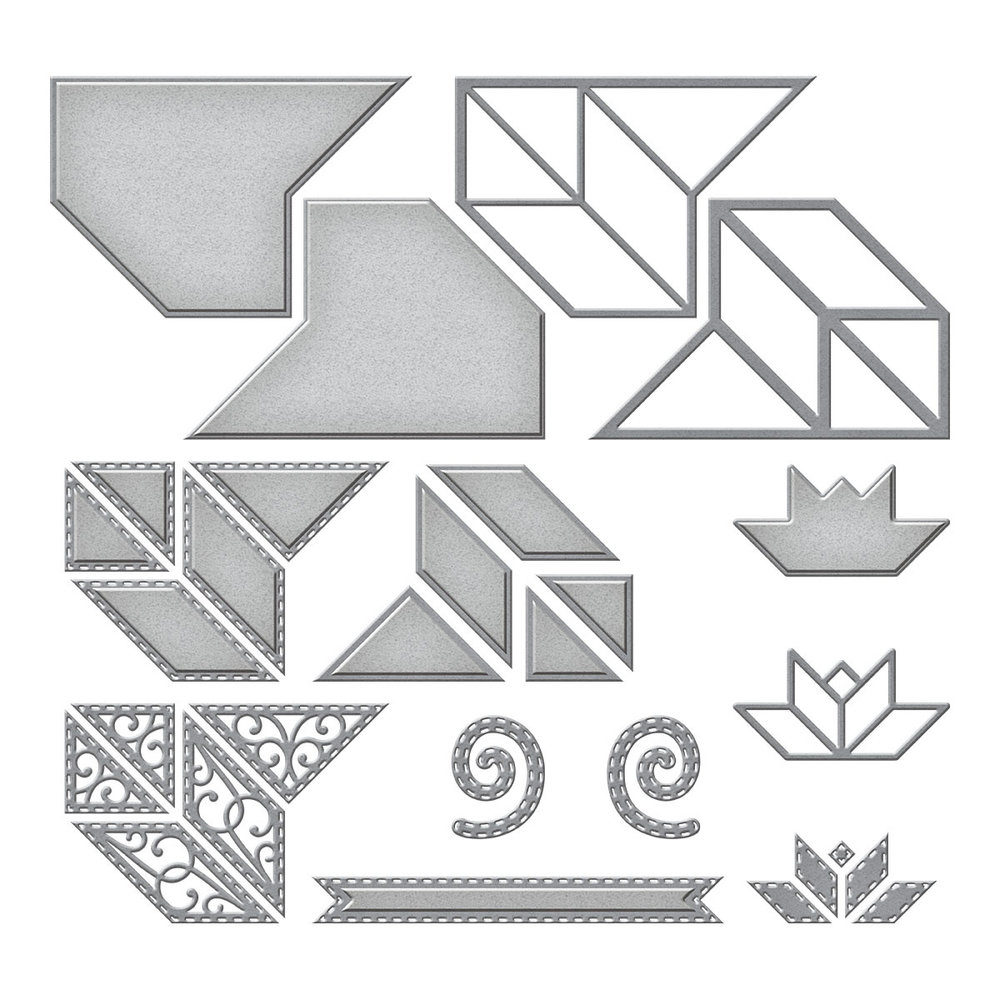 Spellbinders Filigree Eight Point Star Etched Dies (S4-1251) (OUTLET)