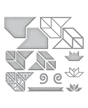 Spellbinders Filigree Eight Point Star Etched Dies (S4-1251) (OUTLET)