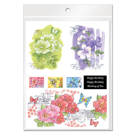 Stampendous Quick Card Panels Floral Clusters (4pcs) (QC103) (OUTLET) Stampendous Quick Card Panels Floral Clusters (4pcs) (QC103) (OUTLET)