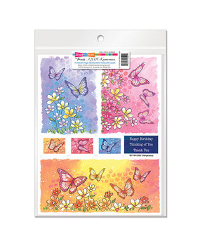 Stampendous Quick Card Panels Butterfly Bright (4pcs) (QC110AB) (OUTLET)