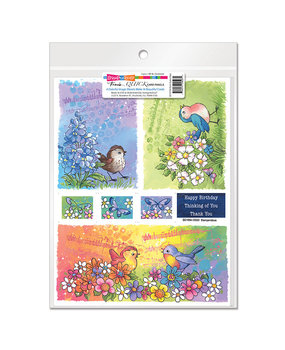 Stampendous Quick Card Panels Birdies Bright (4pcs) (QC109AB) (OUTLET)