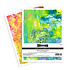Quick Card Backgrounds Yellow & Green Splash (4pcs) (QC-001) (OUTLET)