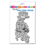 Stampendous Birdhouse Bank Mini Cling Rubber Stamps (CSM105) (OUTLET)