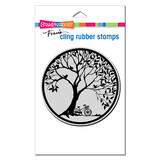 Stampendous Tree Circle Cling Rubber Stamps (CRW201) (OUTLET)