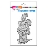 Stampendous Sweet Rose Jar Mini Cling Rubber Stamps (CSM101) (OUTLET)