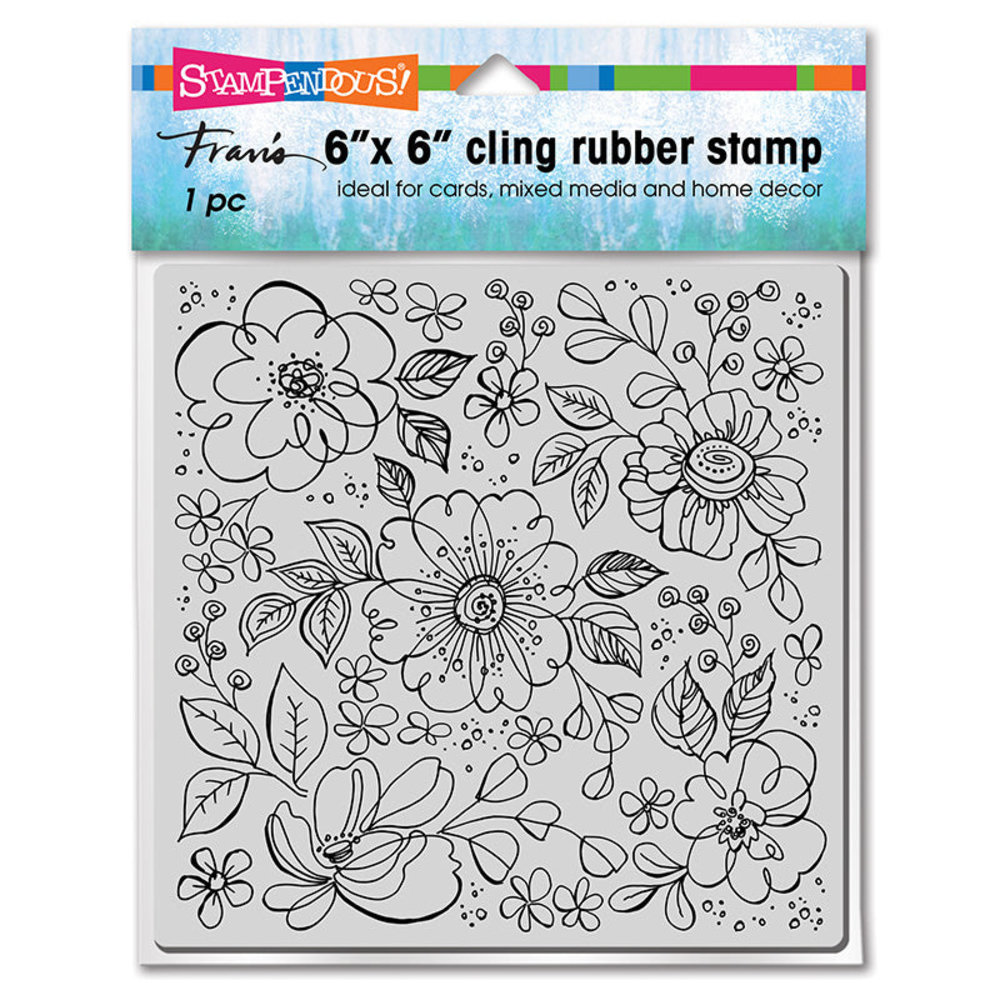 Stampendous Pop Flowers 6x6 Inch Cling Rubber Stamps (6CR027) (OUTLET) Stampendous Pop Flowers 6x6 Inch Cling Rubber Stamps (6CR027) (OUTLET)