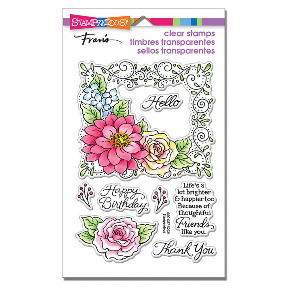 Stampendous Blooming Frame Perfectly Clear Stamps (SSC1387) (OUTLET)