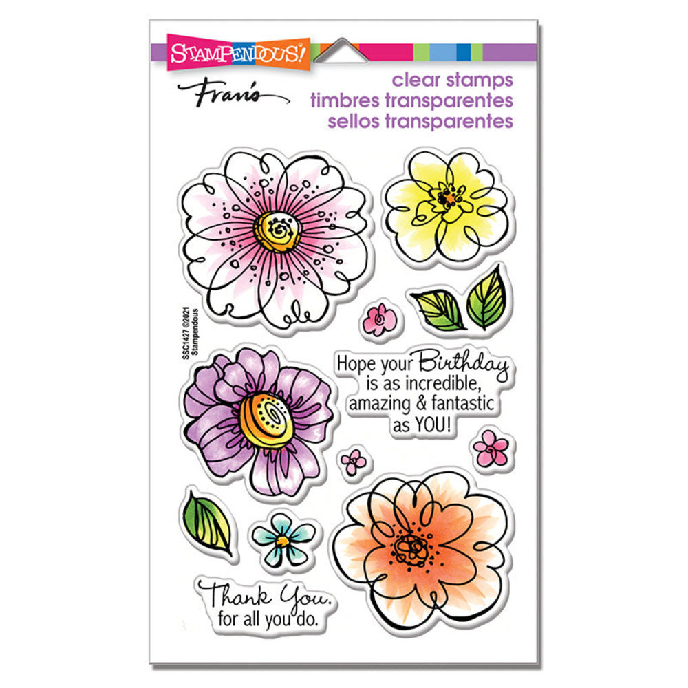 Stampendous Blooming Birthday Perfectly Clear Stamps (SSC1427) (OUTLET) Stampendous Blooming Birthday Perfectly Clear Stamps (SSC1427) (OUTLET)