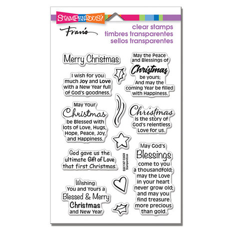 Stampendous Blessed Christmas Perfectly Clear Stamps (SSC1367) (OUTLET)