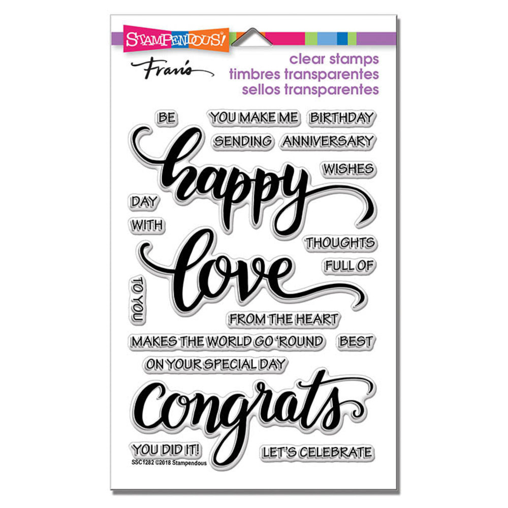 Stampendous Big Words Happy Perfectly Clear Stamps (SSC1282) (OUTLET)