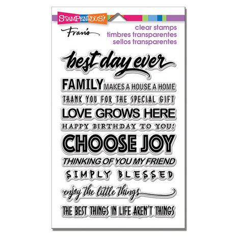 Stampendous Best Day Perfectly Clear Stamps (SSC1309) (OUTLET)