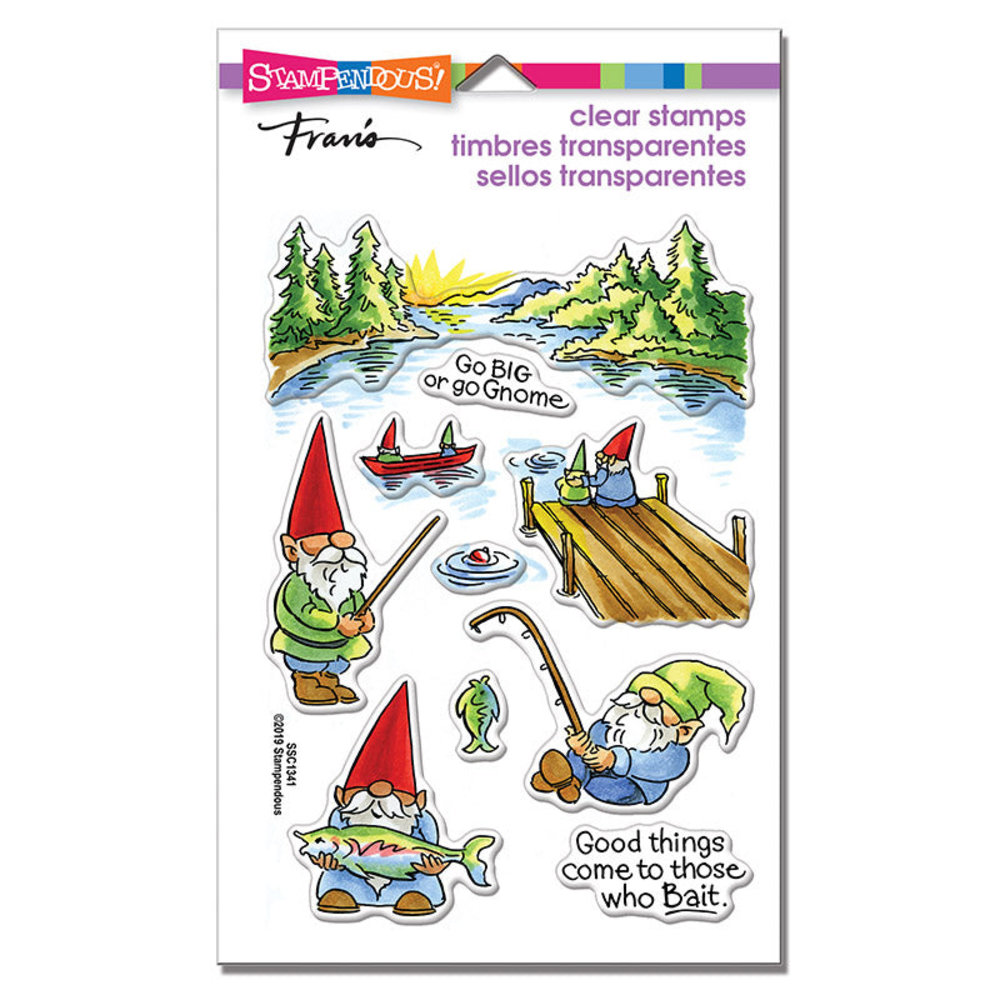 Stampendous Gnome Fishing Perfectly Clear Stamps (SSC1341) (OUTLET)