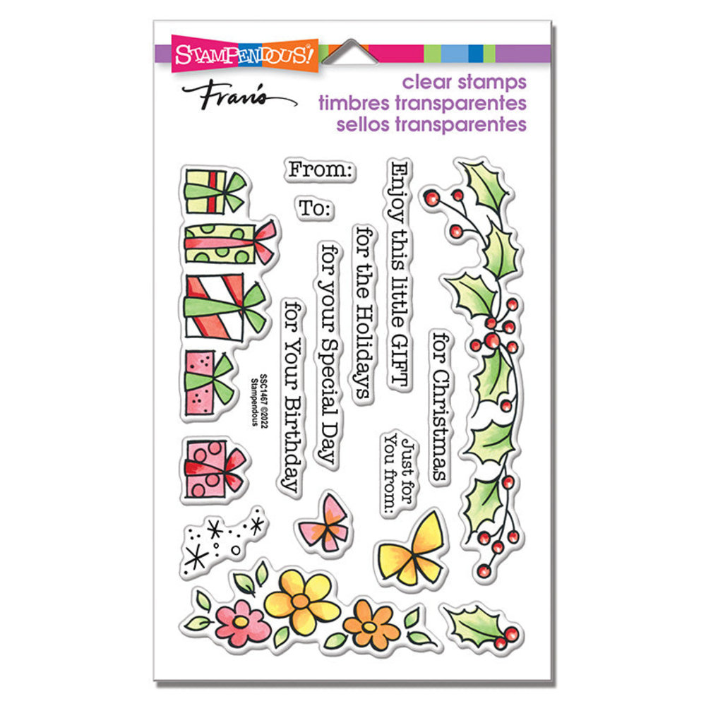 Stampendous Gift Border Perfectly Clear Stamps (SSC1467) (OUTLET)