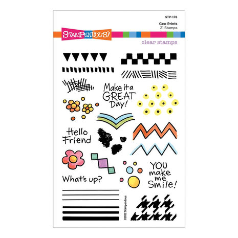 Stampendous Geo Prints FransFormer Clear Stamps (STP-178) (OUTLET)