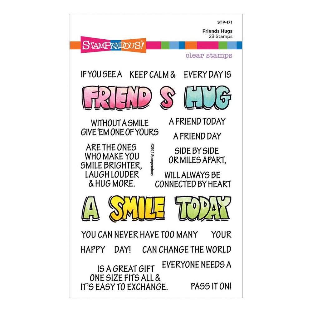 Stampendous Friends Hugs FransFormer Clear Stamps (STP-171) (OUTLET) Stampendous Friends Hugs FransFormer Clear Stamps (STP-171) (OUTLET)