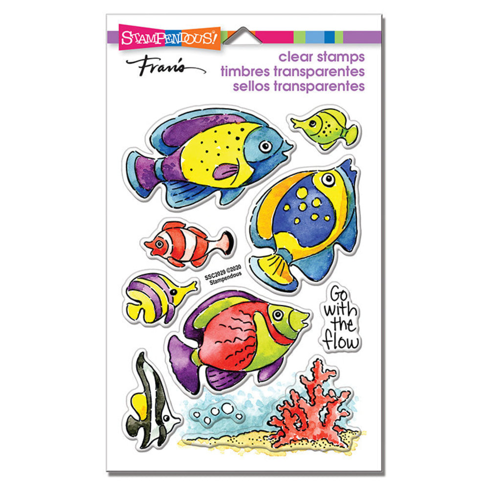 Stampendous Go Fish Perfectly Clear Stamps (SSC2029) (OUTLET)