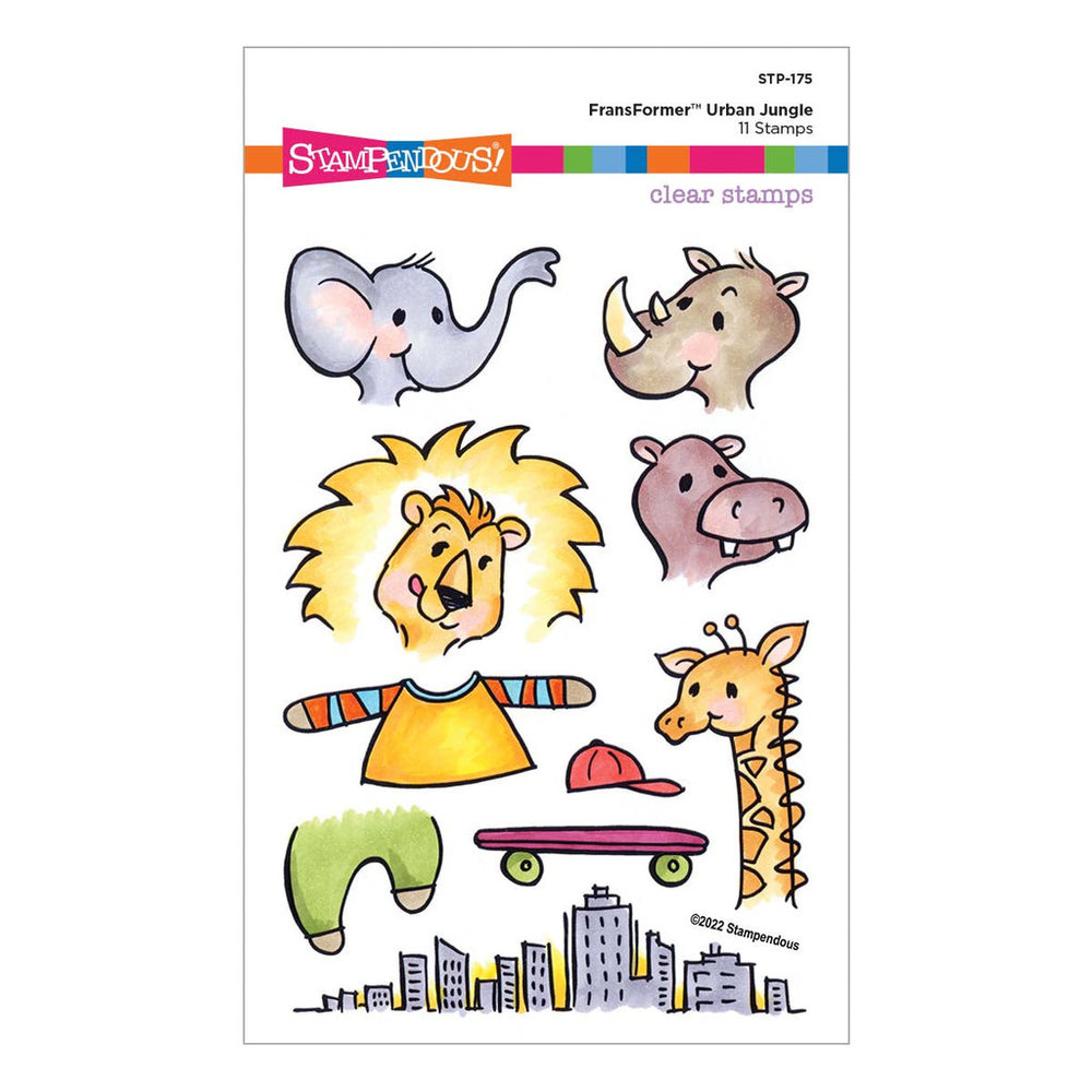 Stampendous Urban Jungle FransFormer Clear Stamps (STP-175) (OUTLET) Stampendous Urban Jungle FransFormer Clear Stamps (STP-175) (OUTLET)