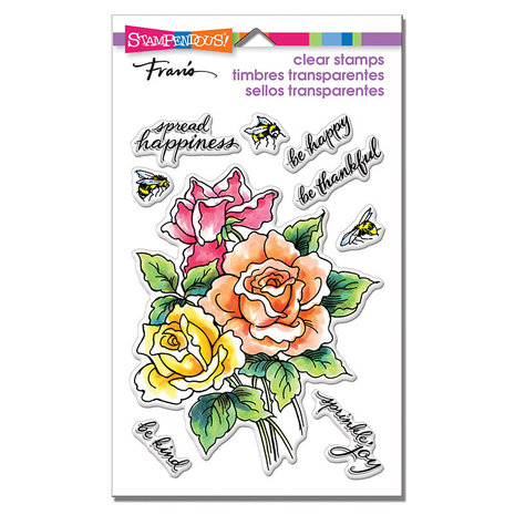 Stampendous Roses Be Happy Perfectly Clear Stamps (SSC1301) (OUTLET) Stampendous Roses Be Happy Perfectly Clear Stamps (SSC1301) (OUTLET)