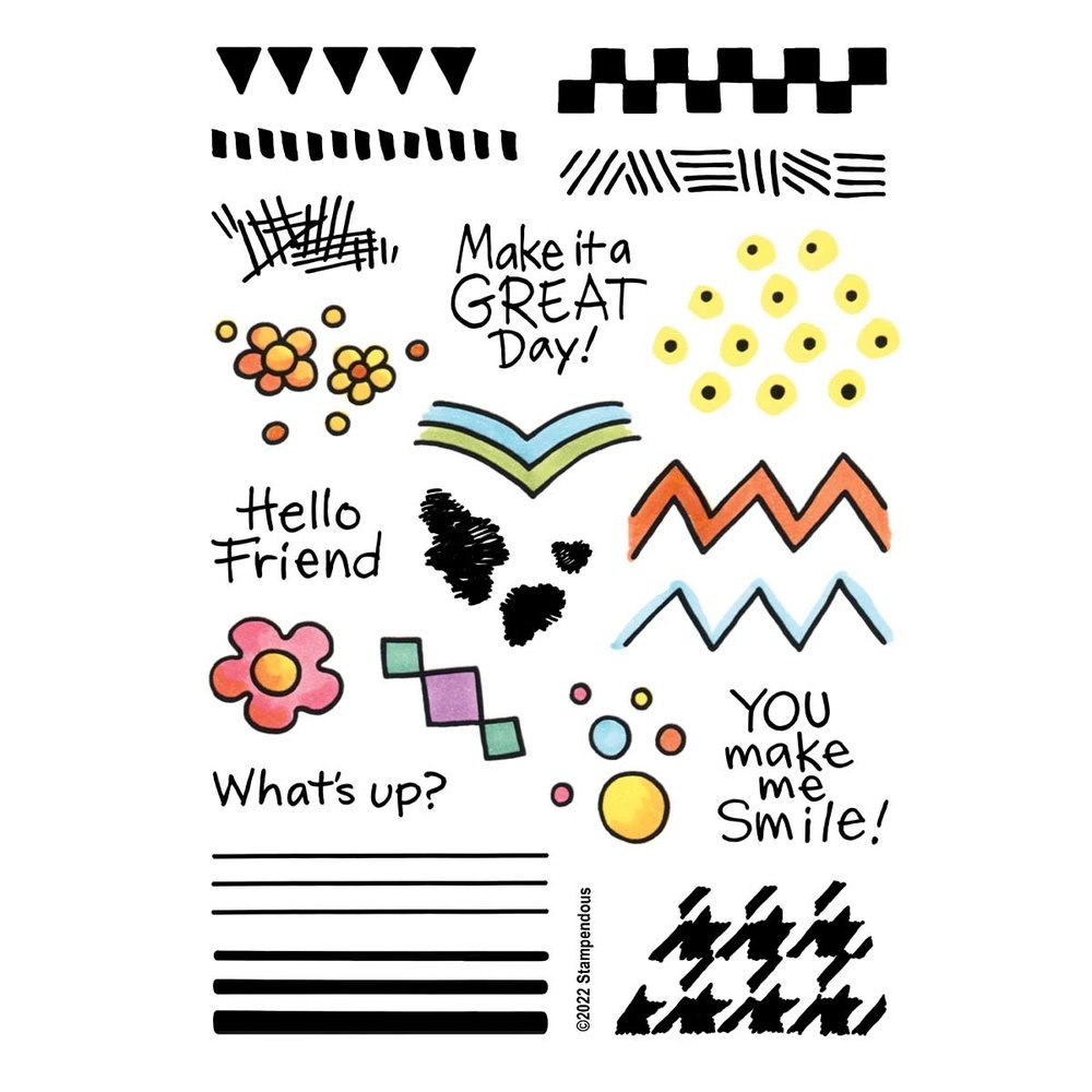 Stampendous Geo Prints FransFormer Clear Stamps (STP-178) (OUTLET)