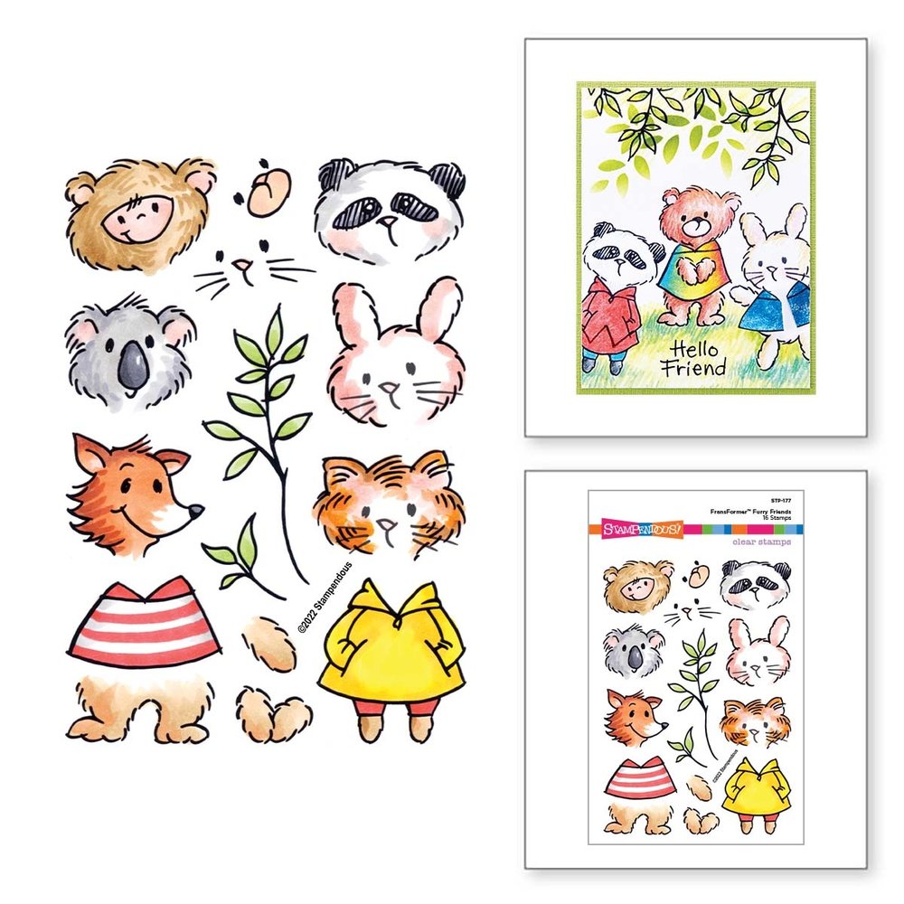 Stampendous Furry Friends FransFormer Clear Stamps (STP-177) (OUTLET) Stampendous Furry Friends FransFormer Clear Stamps (STP-177) (OUTLET)